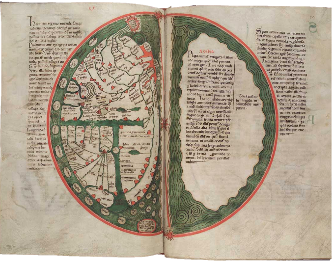 Liber Floridus, Wolfenbüttel, Cod. Gud. Lat I, fols. 69v-70r.